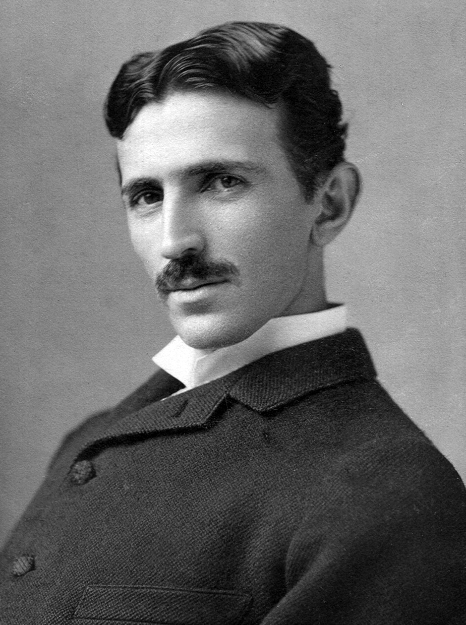 Nikola Tesla, circa 1890. Portrait by Napoleon Sarony.